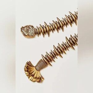 NWT Free People ~ Water Sign Chain Belt Gold Fish-Shaped  M / L ~ SOLD OUT!!!